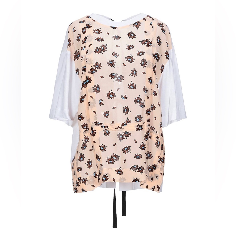 MARNI silk-chiffon/cotton top